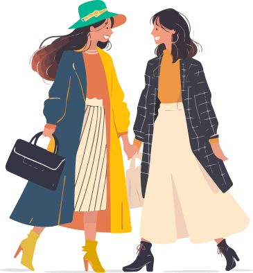 Two stylish women representing micro-influencers